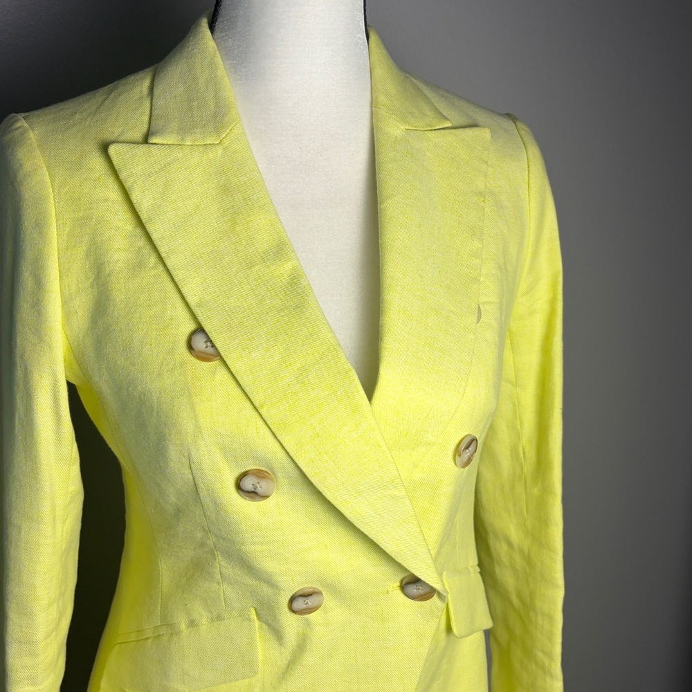 Banana Republic Double Breasted Linen Cotton Blazer (Size 0) - Picture 2 of 7